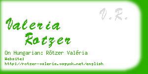 valeria rotzer business card